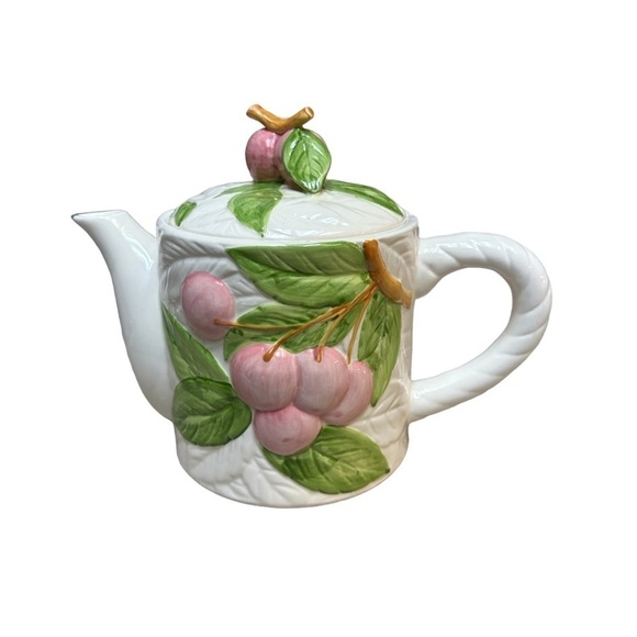 Fruit Du Jour Cherry Shafford Tea Pot with Lid Fruit Series 6 Cups Measurements - Picture 1 of 8